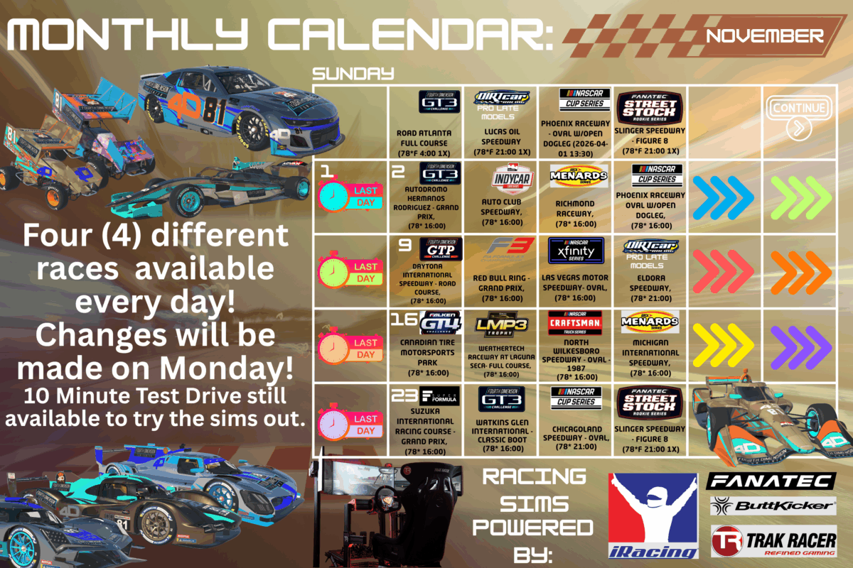 Monthly Calendar November